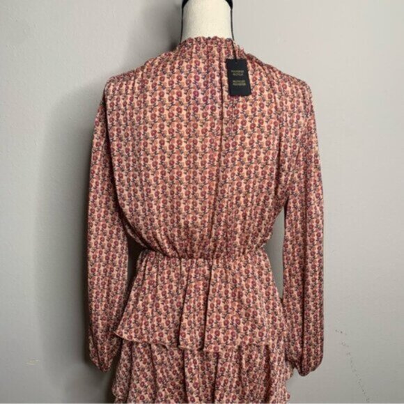 NWT Maje Rilivate Floral Print Tiered Mini Dress - Picture 13 of 17